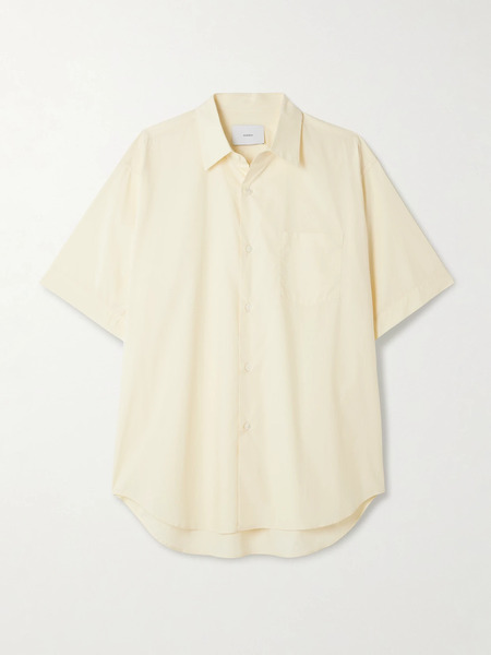  Ssstein Ssstein - Suvin Cotton-poplin Shirt - Pastel Yellow 