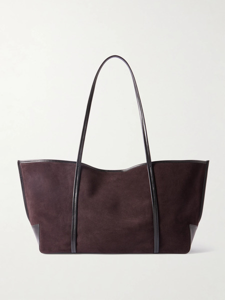  St. Agni St. Agni - Bateau Leather-trimmed Suede Tote - Brown 
