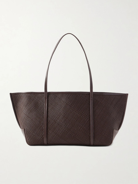  St. Agni St. Agni - Bateau Woven Leather Tote Bag - Brown 