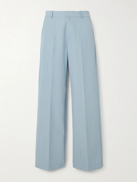  St. Agni St. Agni - Carter Pleated Recycled Twill Wide-leg Pants - Gray 