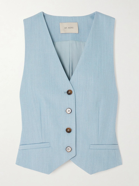  St. Agni St. Agni - Carter Recycled-twill Vest - Blue 