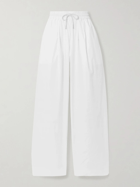  St. Agni St. Agni - Cotton-blend Poplin Wide-leg Pants - White 
