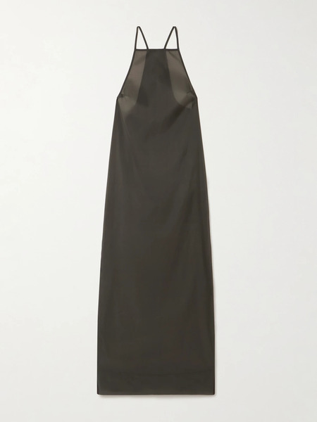  St. Agni St. Agni - Organza Maxi Dress - Dark Brown 