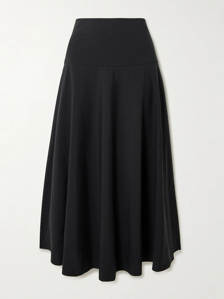 St. Agni St. Agni - Paneled Cotton-blend Maxi Skirt - Black 