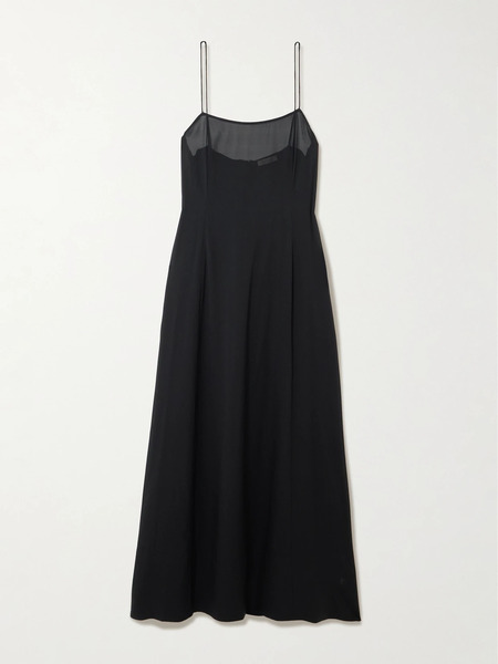  St. Agni St. Agni - Silk-blend Georgette Maxi Dress - Black 