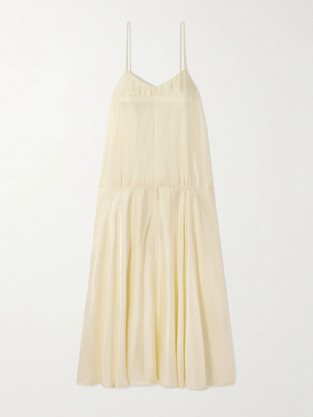  St. Agni St. Agni - Silk-twill Maxi Dress - Off-white 