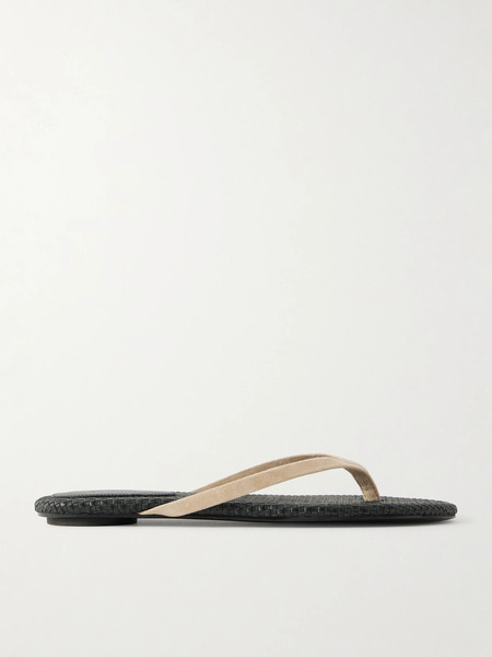  St. Agni St. Agni - Suede Woven Flip Flop - Cream 