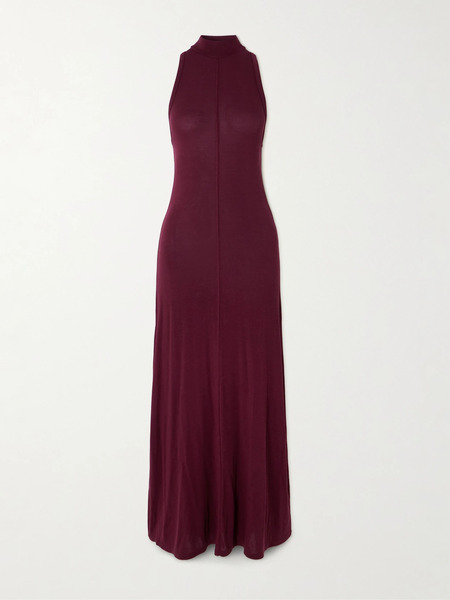  St. Agni St. Agni - Tencel™ Lyocell-blend Jersey Maxi Dress - Burgundy 