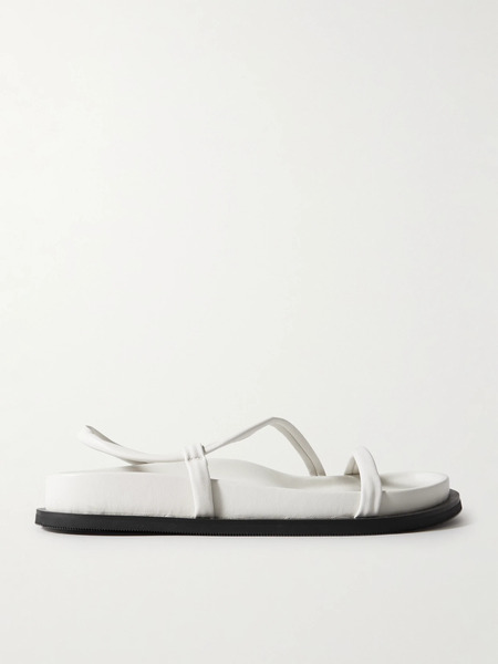  St. Agni St. Agni - Twist Leather Slingback Sandals - White 