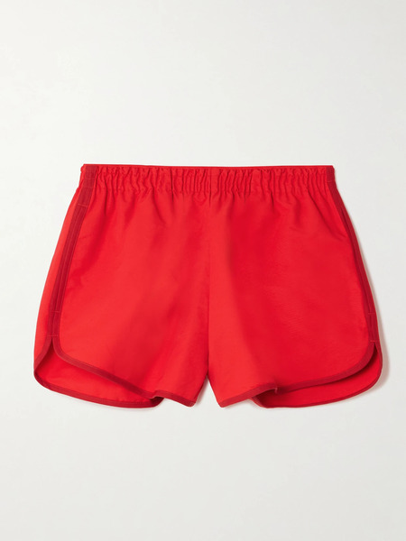  Staud Staud - Anchor Piped Cotton-blend Shorts - Red 