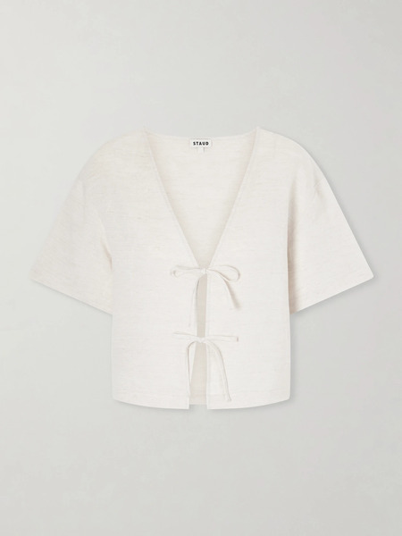 Staud Staud - Ava Linen Blouse - Off-white 