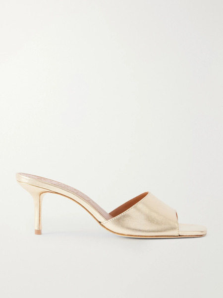  Staud Staud - Bea Metallic-leather Mules - Gold 