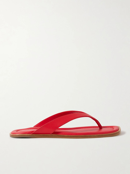  Staud Staud - Dante Leather Thong Sandals - Red 