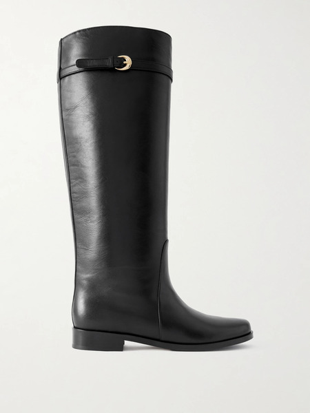  Staud Staud - Harlow Leather Knee Boots - Black 