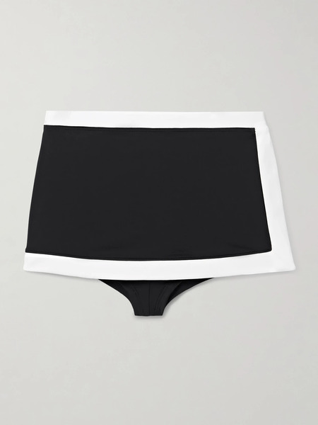  Staud Staud - Nell Layered Two-tone Bikini Briefs - Black 