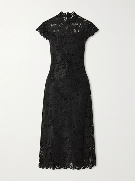  Staud Staud - Rosaline Guipure Lace Midi Dress - Black 