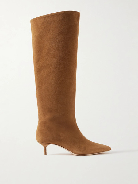  Staud Staud - Sebastian Suede Knee Boots - Tan 