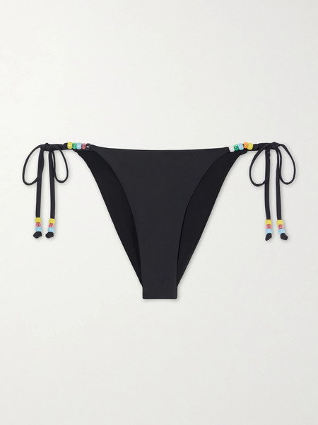  Staud Staud - Sisley Bead-embellished Bikini Briefs - Black 