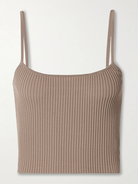 Staud Staud - Soleil Ribbed-knit Tank - Taupe 