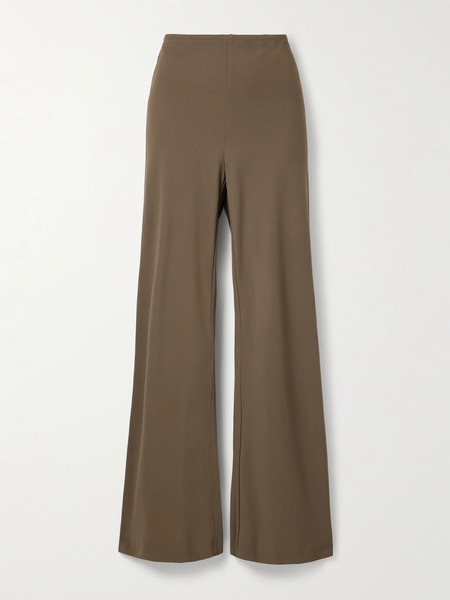  Staud Staud - Stroll Crepe Flared Pants - Brown 