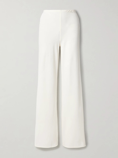  Staud Staud - Stroll Crepe Wide-leg Pants - Ivory 