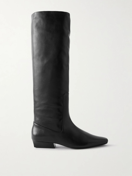  Staud Staud - Wally Leather Knee Boots - Black 