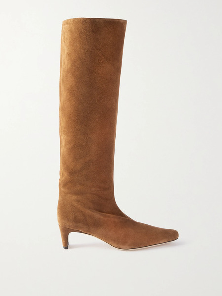  Staud Staud - Wally Suede Knee Boots - Brown 