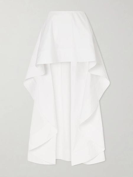  Stella Mccartney Stella Mccartney - Asymmetric Cotton-poplin Skirt - White 