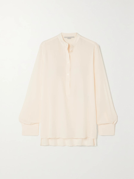  Stella Mccartney Stella Mccartney - Eva Silk Crepe De Chine Blouse - Neutral 