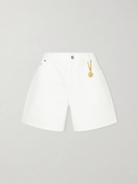  Stella Mccartney Stella Mccartney - Mid-rise Straight-leg Shorts - White 