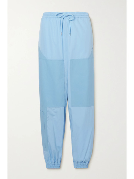  Stella Mccartney Stella Mccartney - + Net Sustain Kara Paneled Organic Cotton-ripstop And Shell Track Pants - Light Blue 