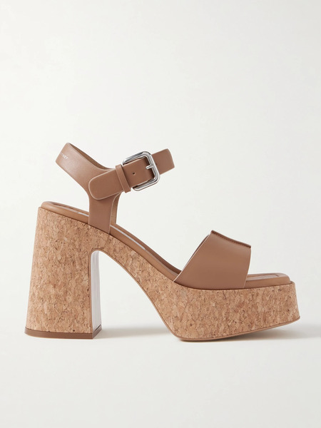  Stella Mccartney Stella Mccartney - + Net Sustain Skyla Vegea® Platform Sandals - Tan 