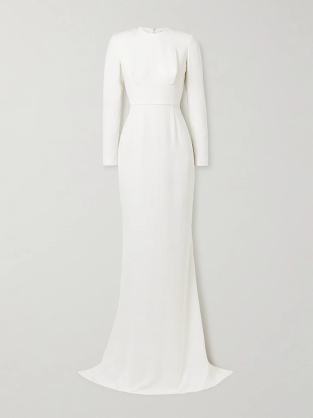  Stella Mccartney Stella Mccartney - Open-back Crepe Gown - White 