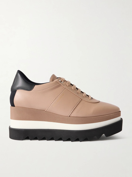  Stella Mccartney Stella Mccartney - Sneak-elyse Vegan Platform Sneakers - Tan 