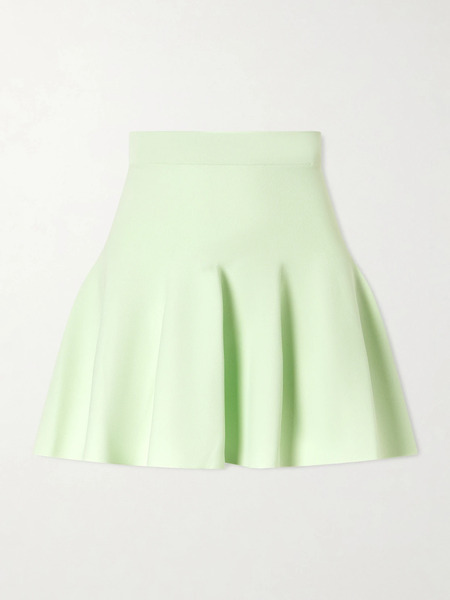  Stella Mccartney Stella Mccartney - Stretch-knit Mini Skirt - Green 
