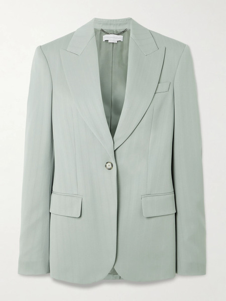  Stella Mccartney Stella Mccartney - Striped Wool-jacquard Blazer - Gray 