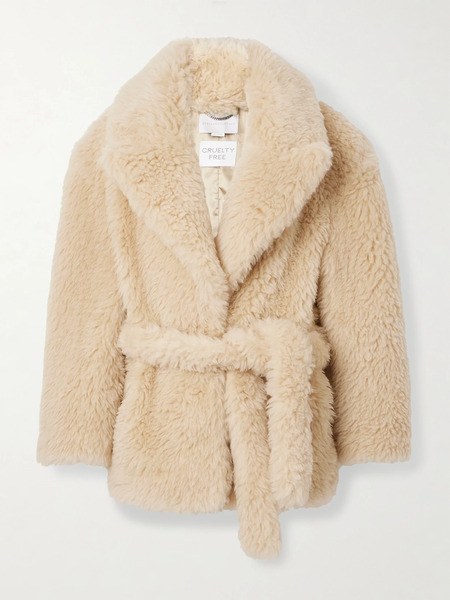  Stella Mccartney Stella Mccartney - Wool-blend Fleece Coat - Cream 