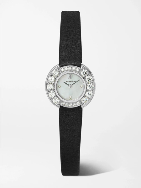  Stephanie Windsor Stephanie Windsor - + Audemars Piguet Vintage 2000 C Mini 22mm 18-karat White Gold, Diamond, Mother-of-pearl And Leather Watch, Ref. No. 67366bc (fits Up To 6.5 Wrist) - One Size 