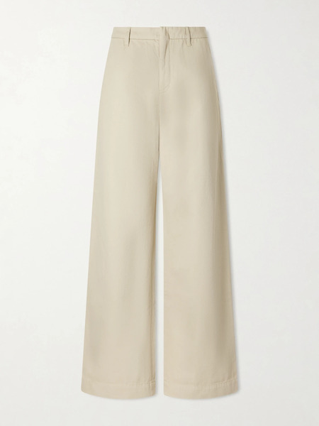  Still Here Still Here - Cotton Wide-leg Pants - Beige 