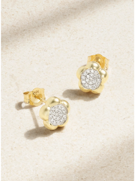  Stone And Strand Stone And Strand - Crosby 10-karat Gold Diamond Earrings - One Size 