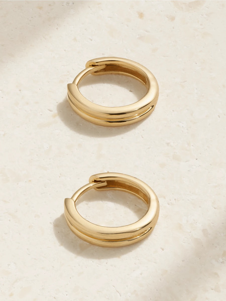  Stone And Strand Stone And Strand - Essential 14-karat Gold Hoop Earrings - One Size 