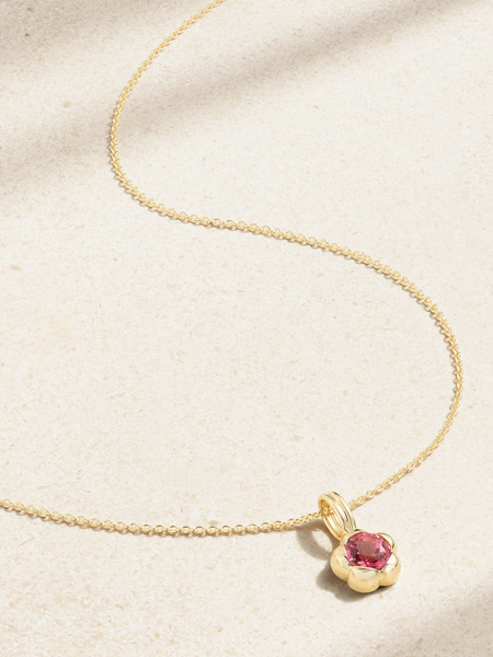  Stone And Strand Stone And Strand - Festival 14-karat Gold Tourmaline Necklace - One Size 