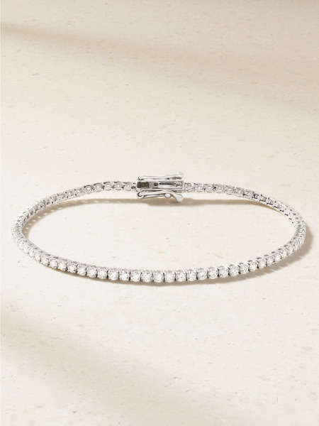  Stone And Strand Stone And Strand - 14-karat White Gold Diamond Tennis Bracelet - One Size 