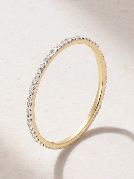  Stone And Strand Stone And Strand - Rhodium-plated 14-karat Gold Diamond Eternity Ring - 7 
