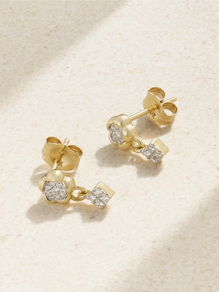  Stone And Strand Stone And Strand - Richie 10-karat Gold Diamond Earrings - One Size 