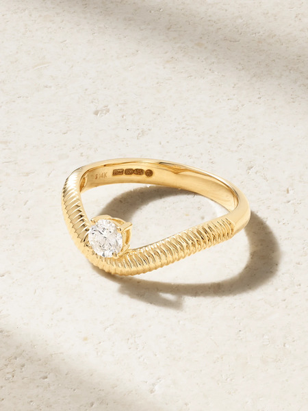  Stone And Strand Stone And Strand - Tina 14-karat Gold Diamond Ring - 6 