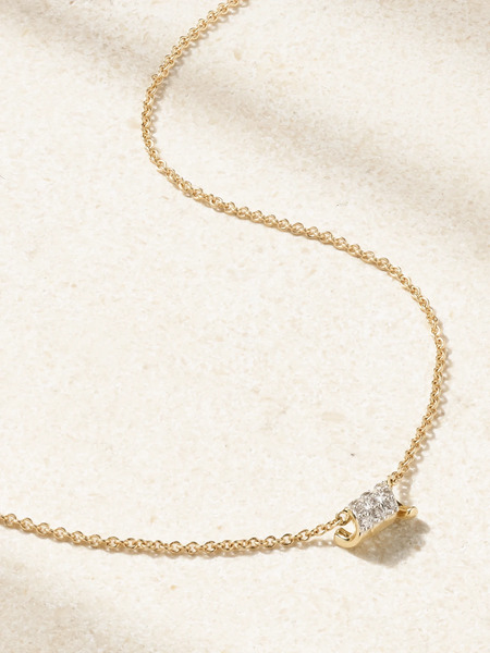  Stone And Strand Stone And Strand - Twinkling Twine 10-karat Gold Diamond Choker - One Size 