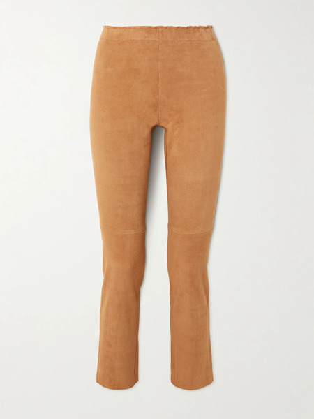  Stouls Stouls - Jacky Cropped Stretch-suede Leggings - Camel 