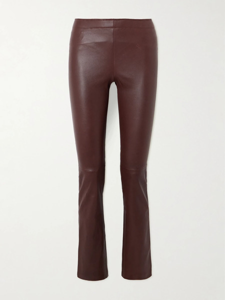  Stouls Stouls - Jp Paneled Leather Flared Pants - Dark Brown 
