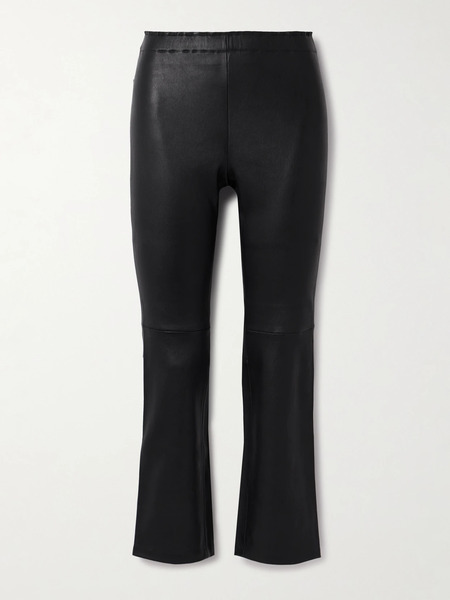  Stouls Stouls - Jp Twenty Cropped Leather Flared Leggings - Black 